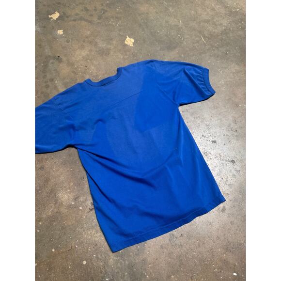 Vintage 80s Superman Shirt Mens Large Blue DC Comics Short Sleeve V Neck USA - L - Picture 4 of 14